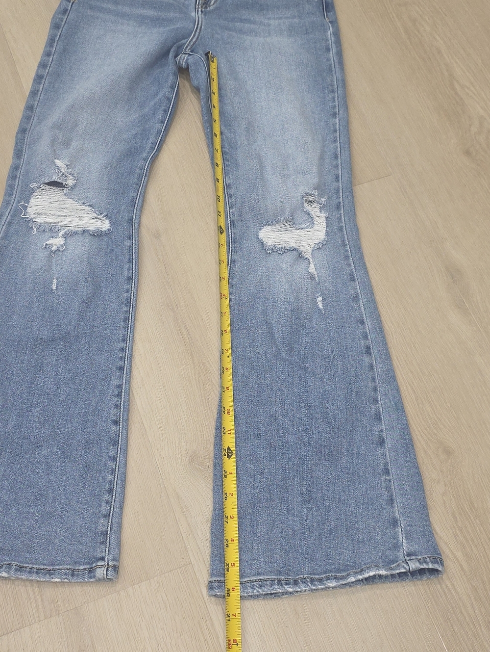 Altard State Flare Distressed High Rise Blue Jeans Size 28 - Picture 2 of 8